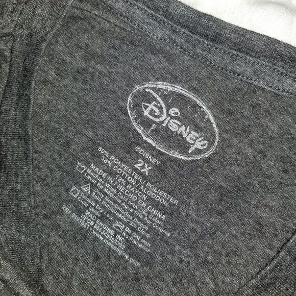 Womens 2XL Disney T-Shirt Mickey Mouse Mad Engine Inc Gray Graphic Tee Top Shirt - Picture 4 of 6